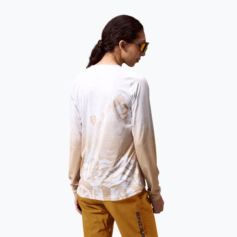 Dámsky cyklistický dres longsleeve Endura Singletrack Print W aero blue 3