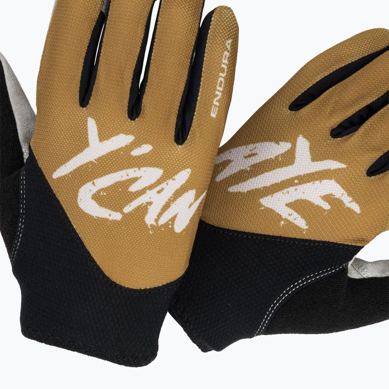 Pánske cyklistické rukavice Endura Hummvee Lite Icon trail bronze 6