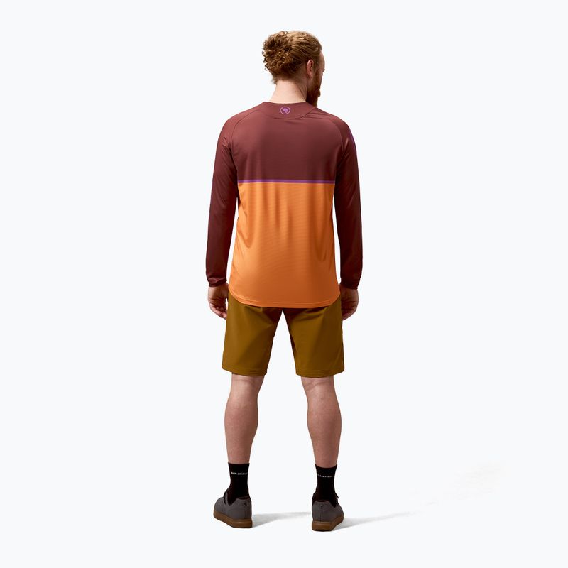 Pánske cyklistické tričko longsleeve Endura Core Printed end orange 4
