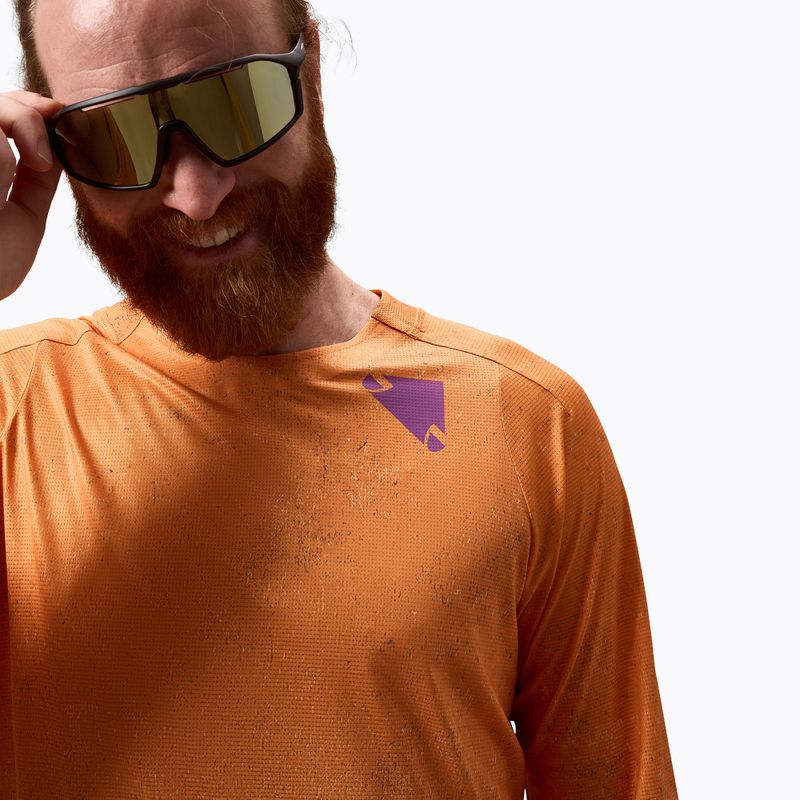 Pánske cyklistické tričko longsleeve Endura Singletrack Print end orange 4
