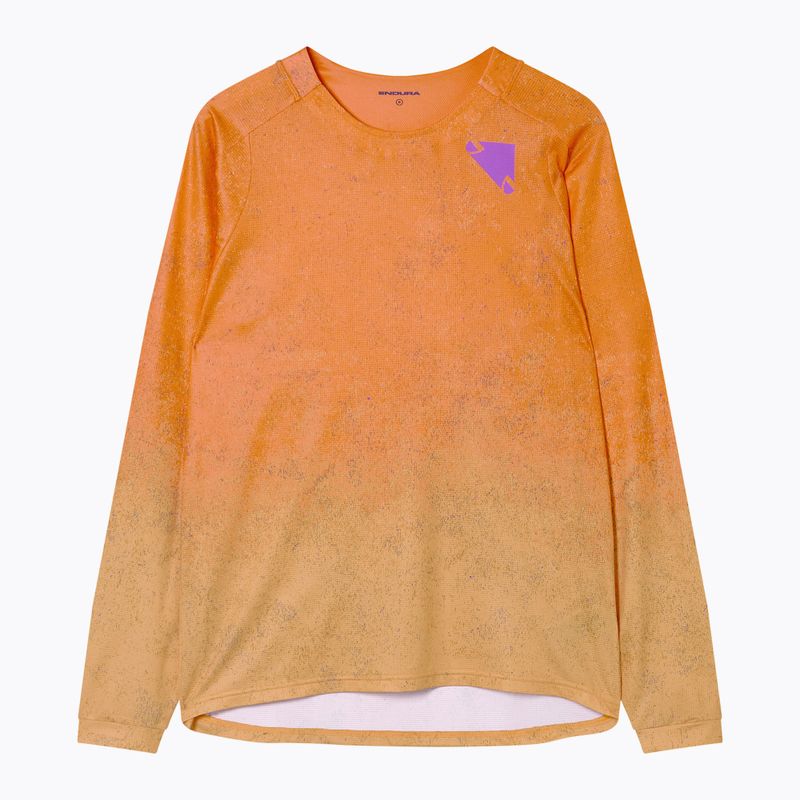 Pánske cyklistické tričko longsleeve Endura Singletrack Print end orange 6