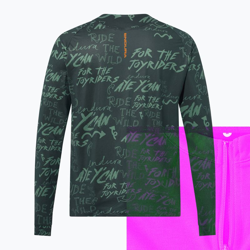 Pánske cyklistické tričko longsleeve Endura Singletrack Print carbon grey 2