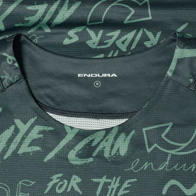 Pánske cyklistické tričko longsleeve Endura Singletrack Print carbon grey 3