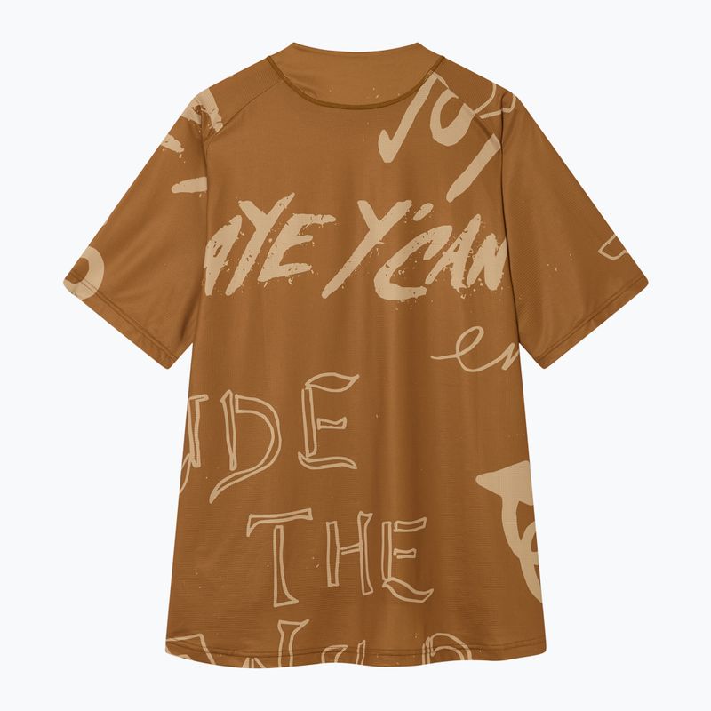 Pánsky cyklistický dres Endura Singletrack Print trail bronze 2