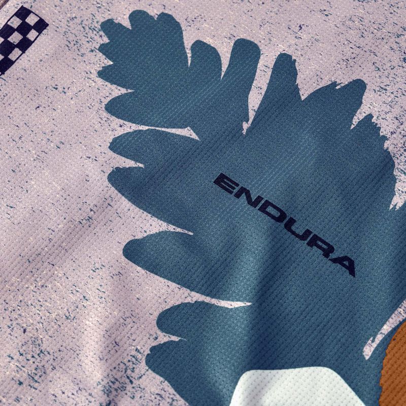 Pánsky cyklistický dres Endura Singletrack Print titanium 9