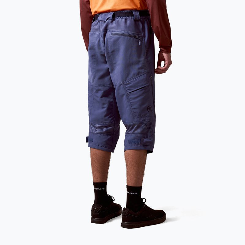 Pánske cyklistické šortky Endura Hummvee 3/4 indigo rock 4