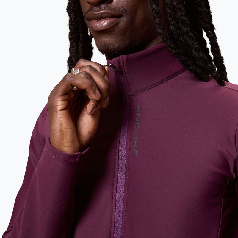 Pánska cyklistická mikina Endura Loop Ride L/S Jersey black cherry 5