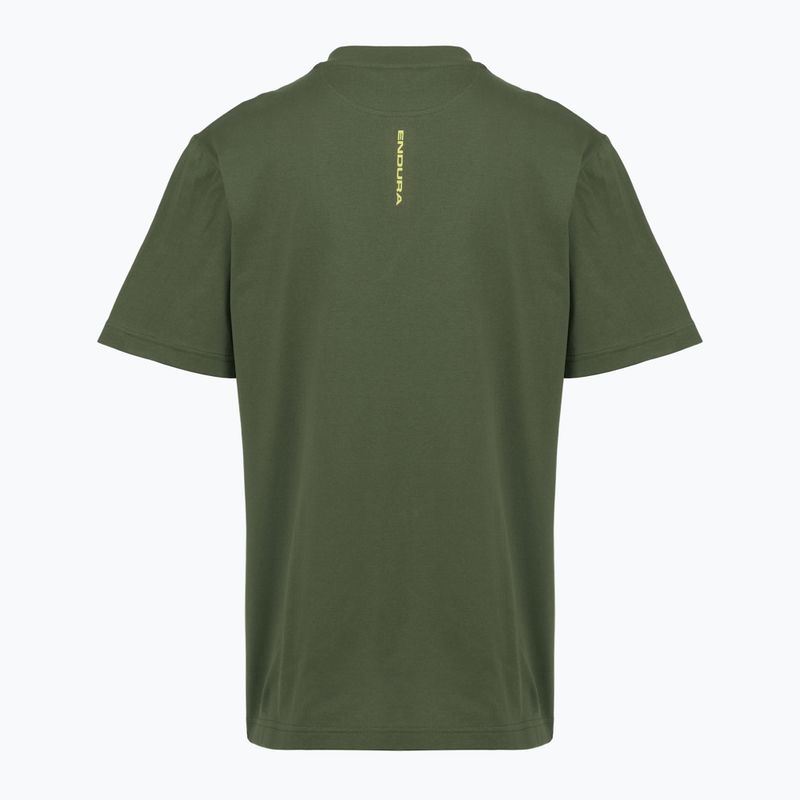 Cyklistický dres Endura Icon Logo Graphic Tee olive-green 2