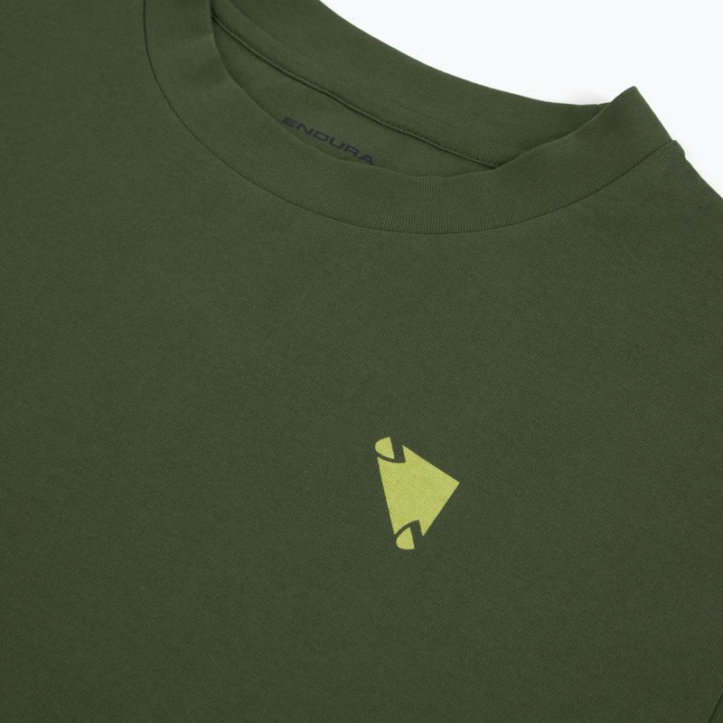 Cyklistický dres Endura Icon Logo Graphic Tee olive-green 3
