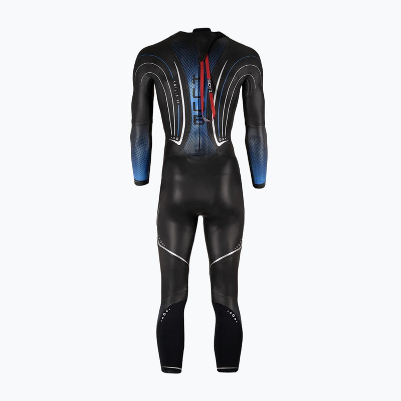 Pánsky triatlonový neoprén HUUB Agilis II Back Zip 3.5 metallic blue 2