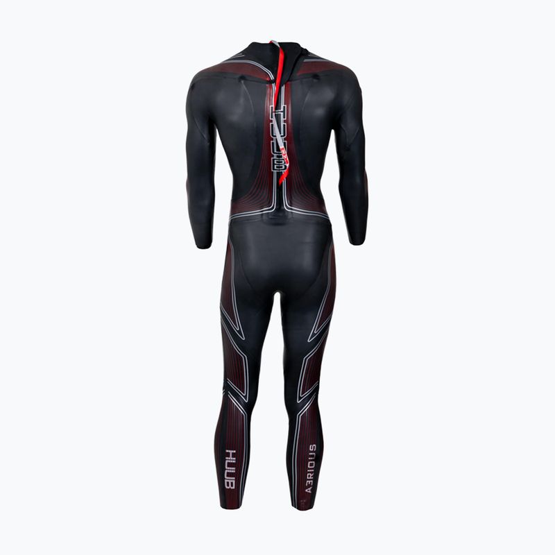 Pánsky triatlonový neoprén HUUB Aerious III 3:5 black/red 3