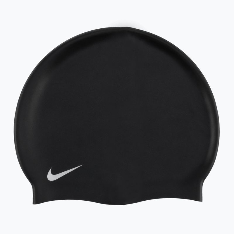 Detská plavecká čiapka Nike Solid Silicone čierna TESS0106-001