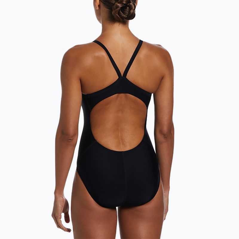 Dámske jednodielne plavky Nike Solid Racerback black 3