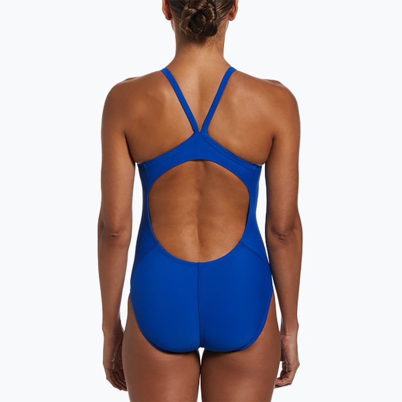 Dámske jednodielne plavky Nike Solid Racerback game royal 3