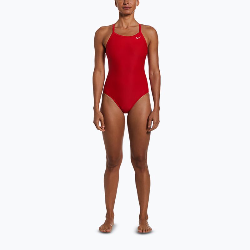 Dámske jednodielne plavky Nike Solid Racerback university red 2