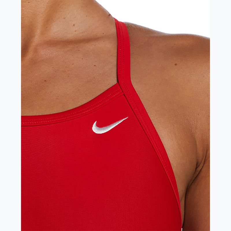 Dámske jednodielne plavky Nike Solid Racerback university red 4