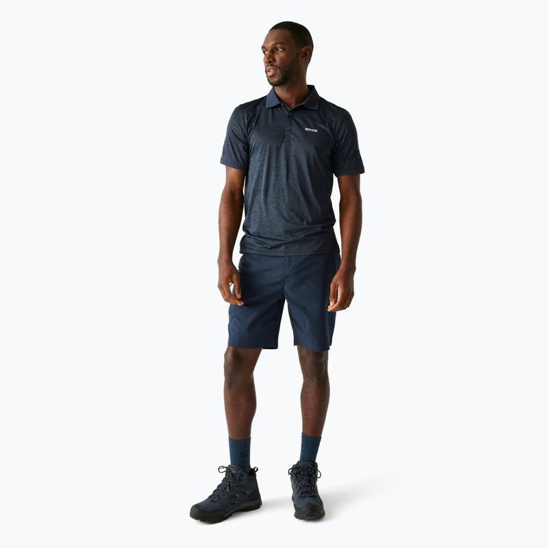 Pánske trekingové tričko REGATTA Polo Remex II navy 2