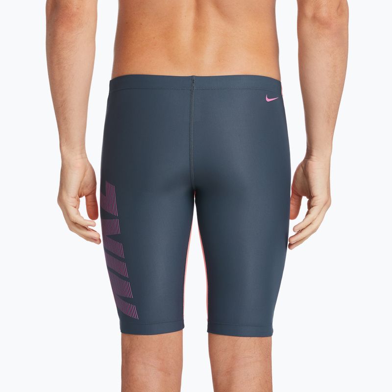 Pánske plavky Nike Rift Jammer šedo-čierne NESS952 7