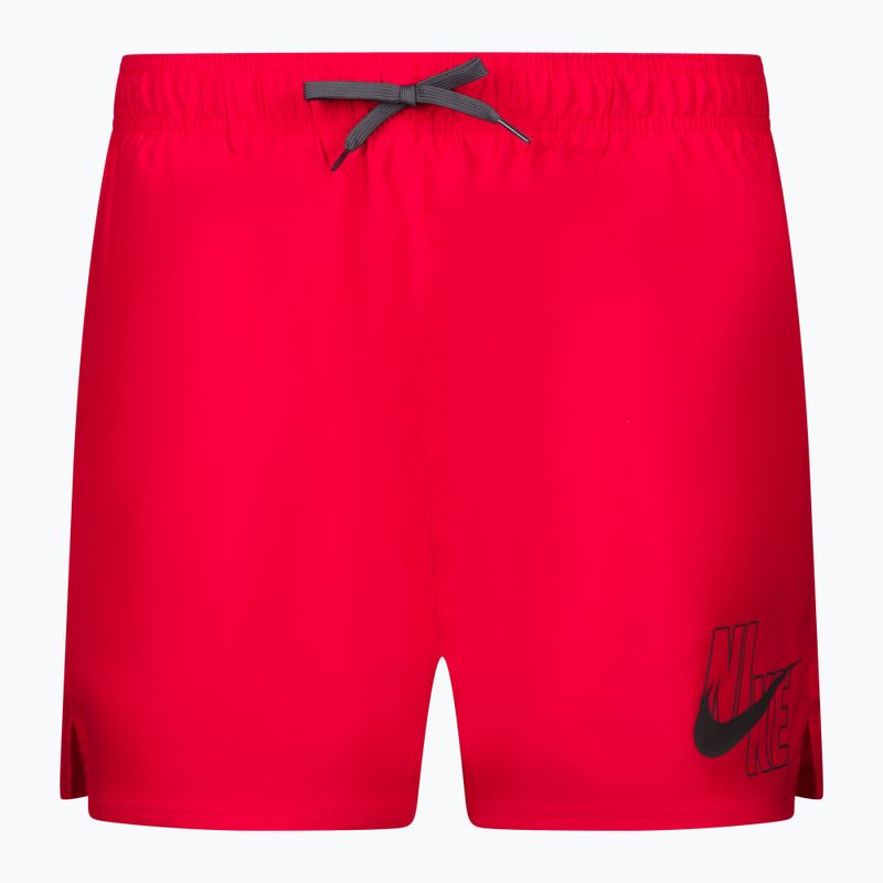 Pánske plavecké šortky Nike Logo Solid 5" Volley červené NESSA566-614
