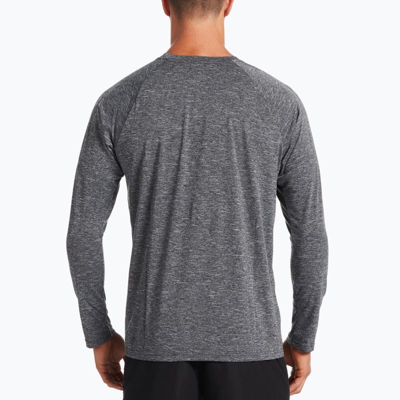 Pánske tréningové tričko s dlhým rukávom Nike Heather black NESSA590-001 2