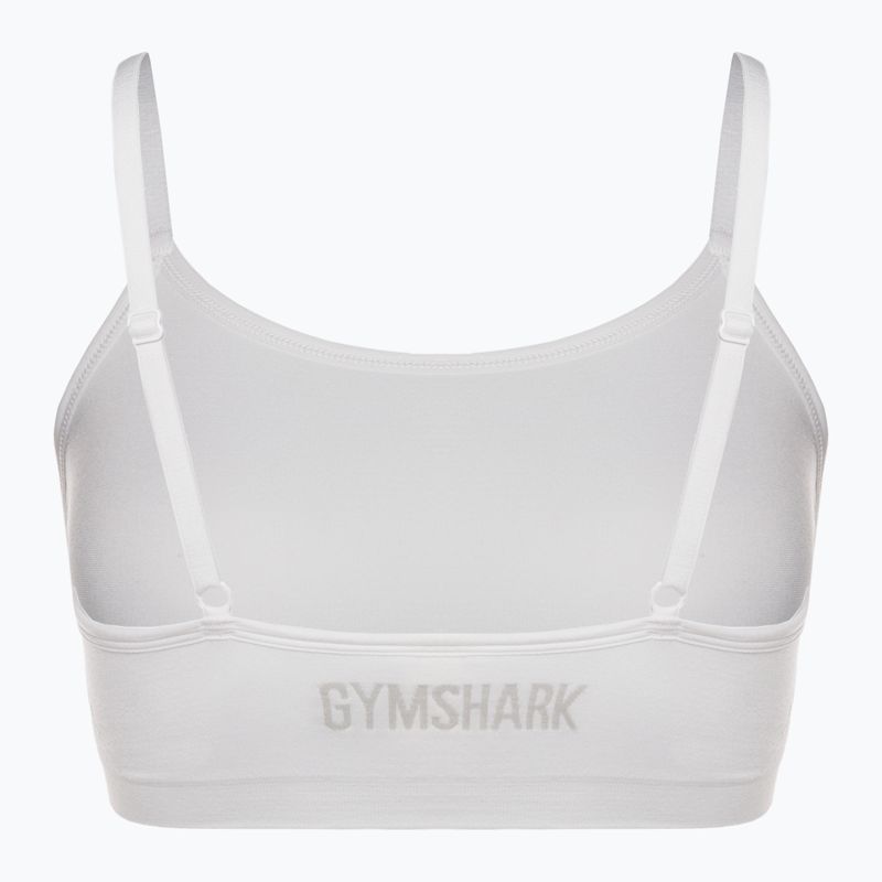 Gymshark Bezšvová podprsenka Bralette s vysokým výstrihom biela 6