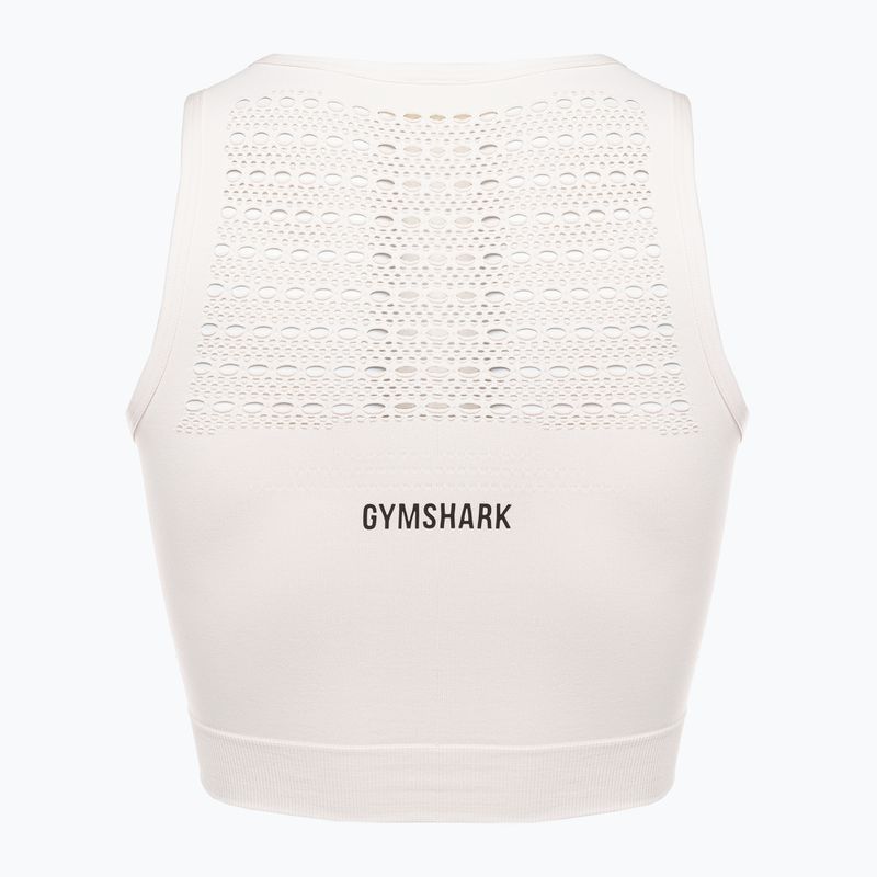 Dámske tričko Gymshark Energy Seamless Crop Top cream white 6
