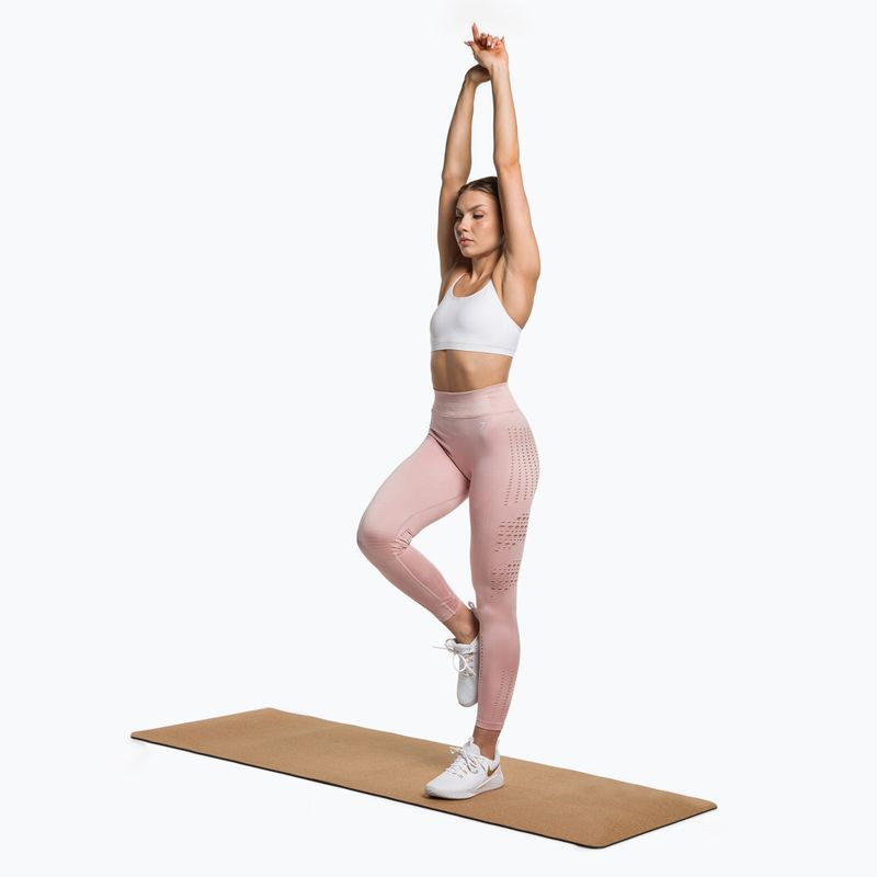 Dámske tréningové legíny Gymshark Flawless Shine Seamless pink/white 2