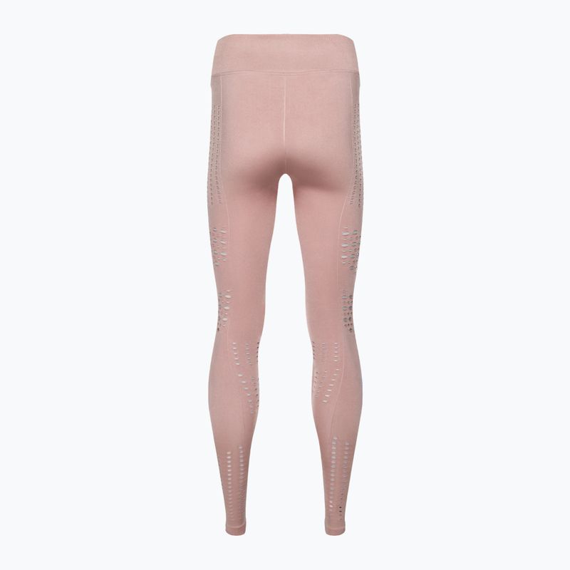 Dámske tréningové legíny Gymshark Flawless Shine Seamless pink/white 6