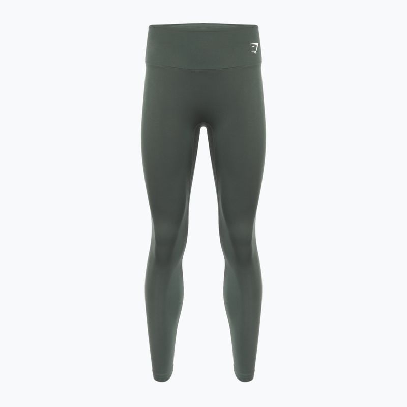 Dámske tréningové legíny Gymshark Training Full Length obsidiánová / zelená
