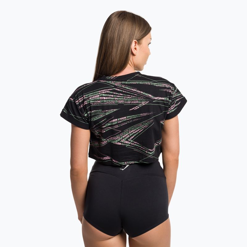 Dámsky tréningový top Gymshark Zone Graphic Crop black/lime 3