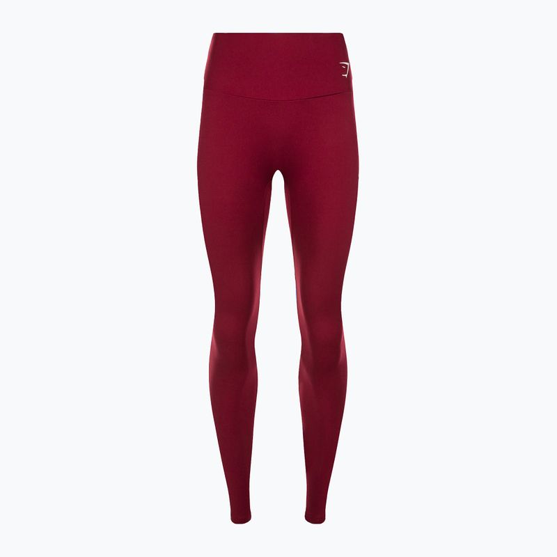 Dámske legíny Gymshark Training Full Lenght burgundy/white 5