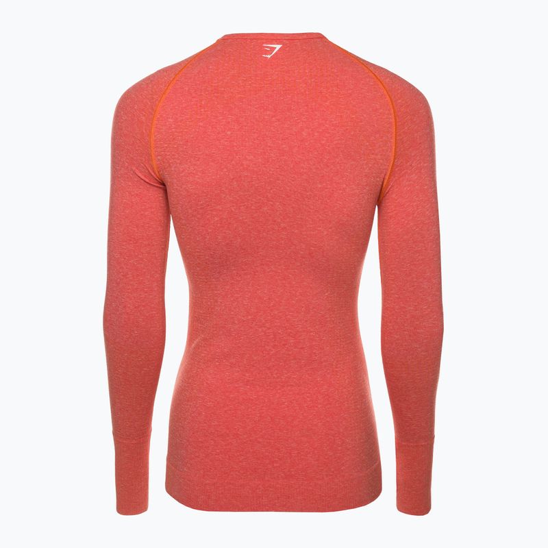 Dámsky tréningový top s dlhým rukávom Gymshark Vital Seamless Top red/orange/white 6