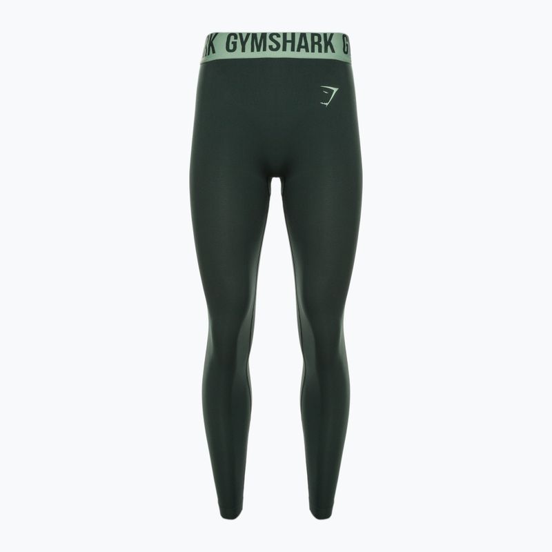 Dámske tréningové legíny Gymshark Fit obsidiánovo zelené 5