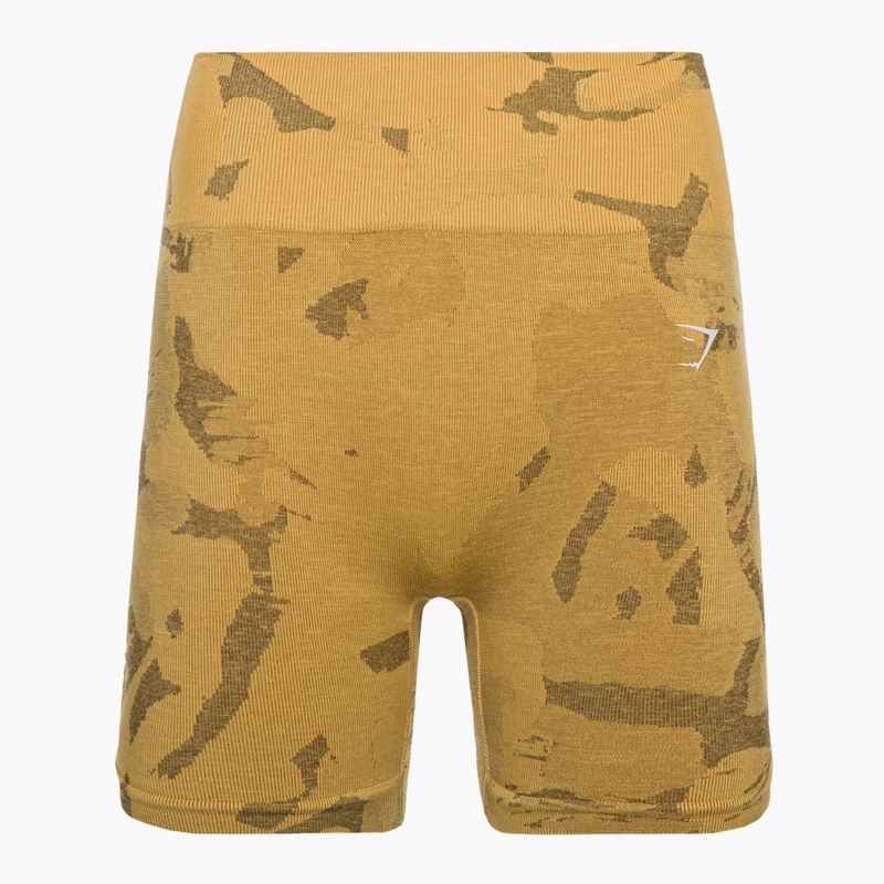 Dámske tréningové šortky Gymshark Adapt Camo Savanna Seamless indian yellow 5