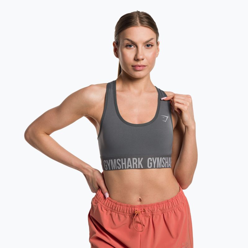 Gymshark Fit Sports šedá fitness podprsenka