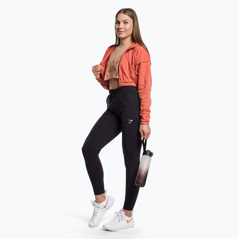 Dámska tréningová mikina Gymshark KK Twins Zip Up Crop orange 2