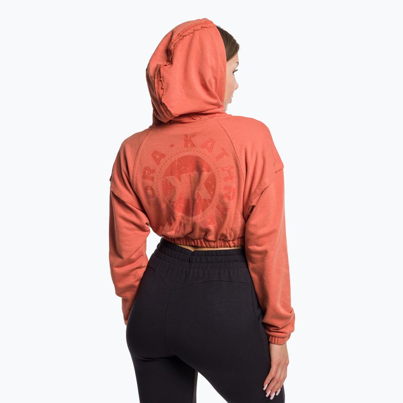 Dámska tréningová mikina Gymshark KK Twins Zip Up Crop orange 3