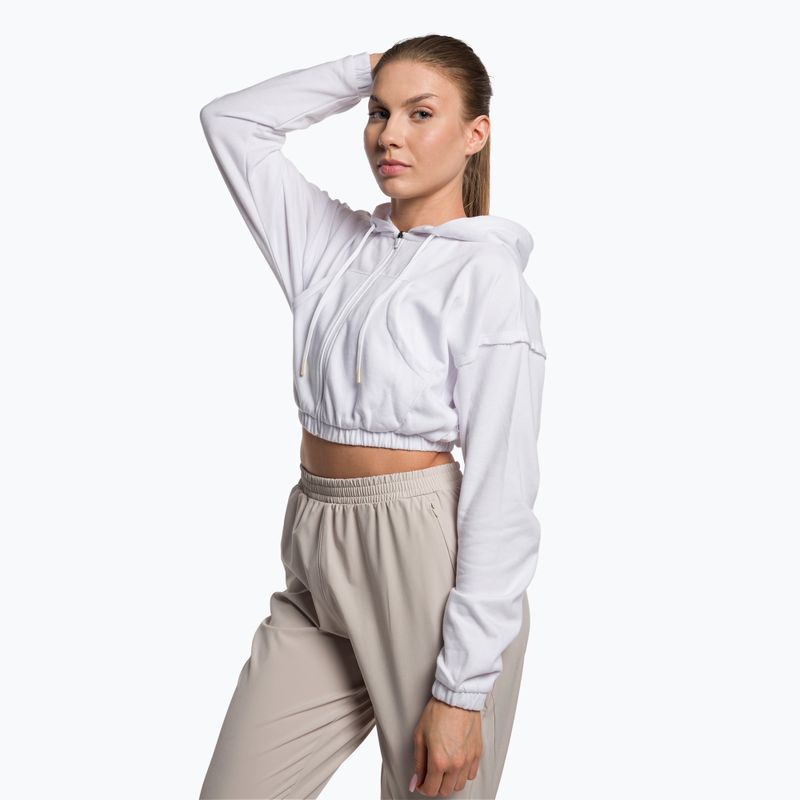 Dámska tréningová mikina Gymshark KK Twins Zip Up Crop white