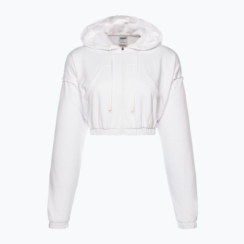 Dámska tréningová mikina Gymshark KK Twins Zip Up Crop white 5