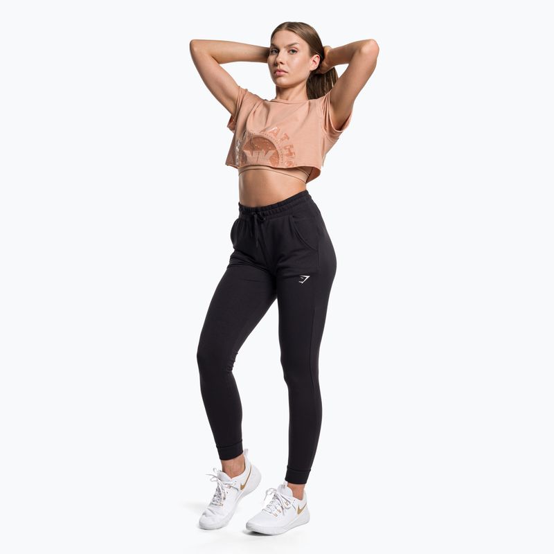 Dámsky top Gymshark KK Twins Raw Crop Top teplý buff 2