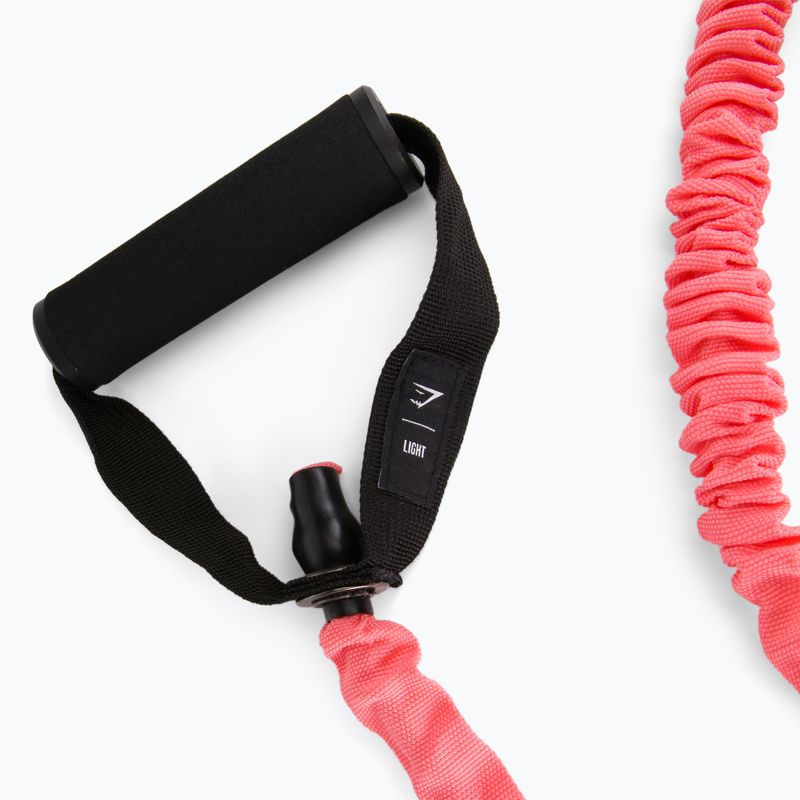 Gymshark Whitney V3 Light Resistance expandér na cvičenie červený/čierny 2