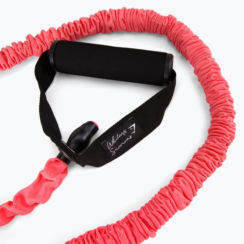 Gymshark Whitney V3 Light Resistance expandér na cvičenie červený/čierny 3