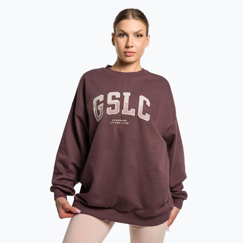 Dámska tréningová mikina Gymshark Gfx Gslc Oversized brown