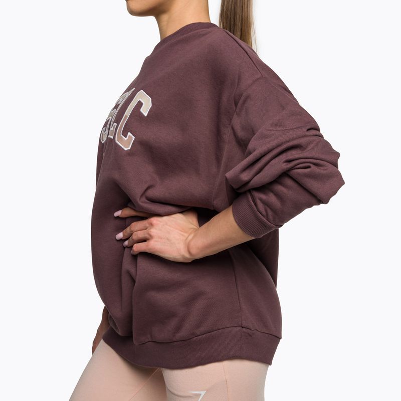 Dámska tréningová mikina Gymshark Gfx Gslc Oversized brown 4