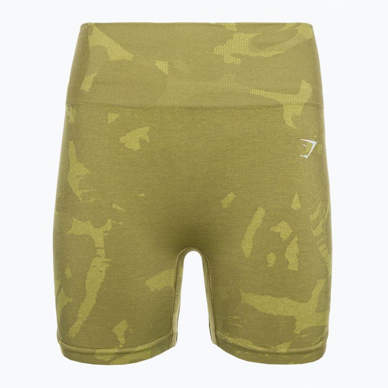 Dámske tréningové šortky Gymshark Adapt Camo Savanna Seamless green 5