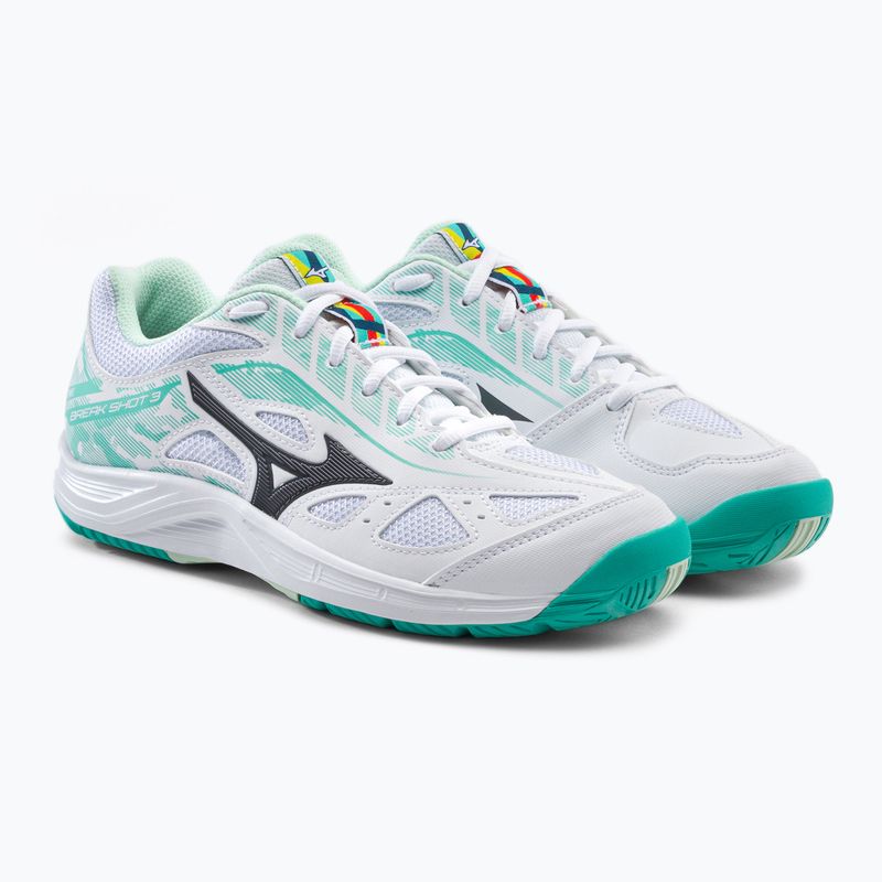Dámska tenisová obuv Mizuno Break Shot 3 AC bielo-zelená 61GA212623 5