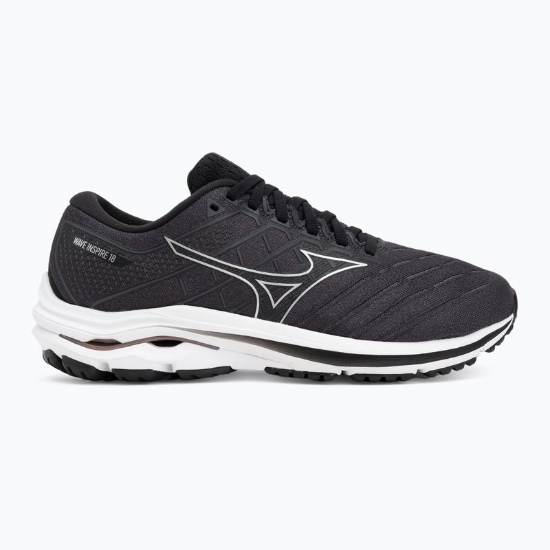 Pánske bežecké topánky Mizuno Wave Inspire 18 D black/silver/ebony 2