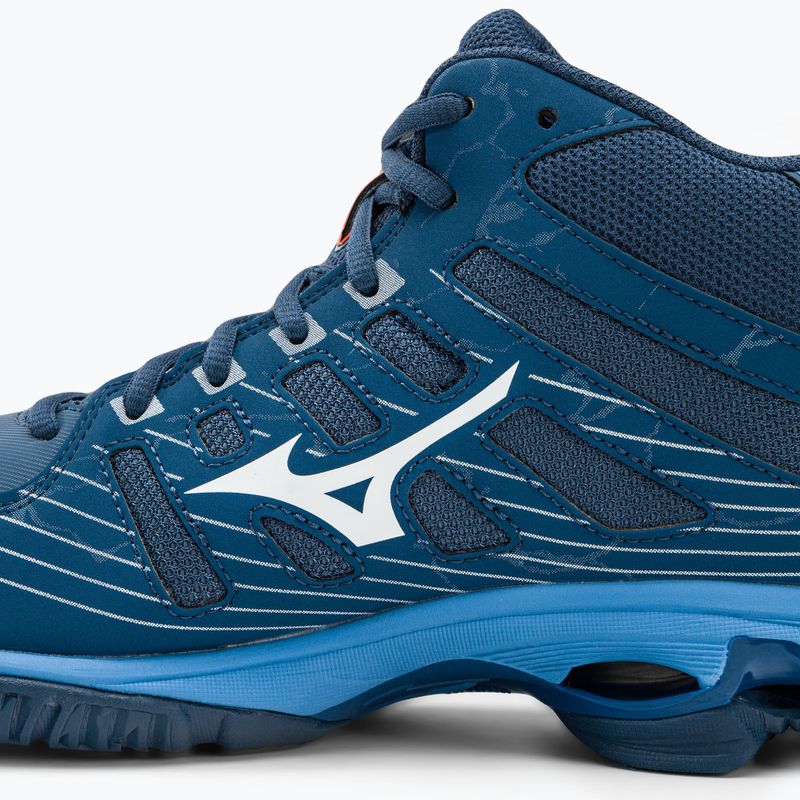 Pánska volejbalová obuv Mizuno Wave Voltage Mid tmavomodro-modrá V1GA216521 12