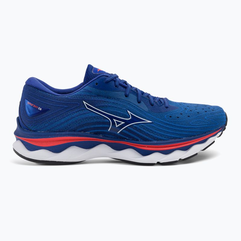 Pánska bežecká obuv Mizuno Wave Sky 6 turquoise sea/white/cherry tomato 2