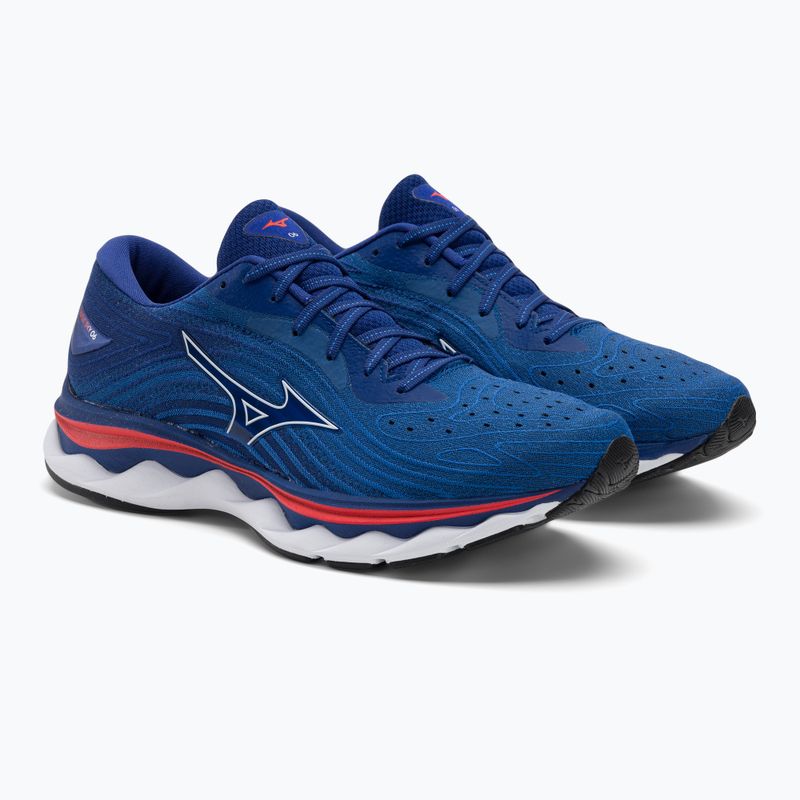 Pánska bežecká obuv Mizuno Wave Sky 6 turquoise sea/white/cherry tomato 5